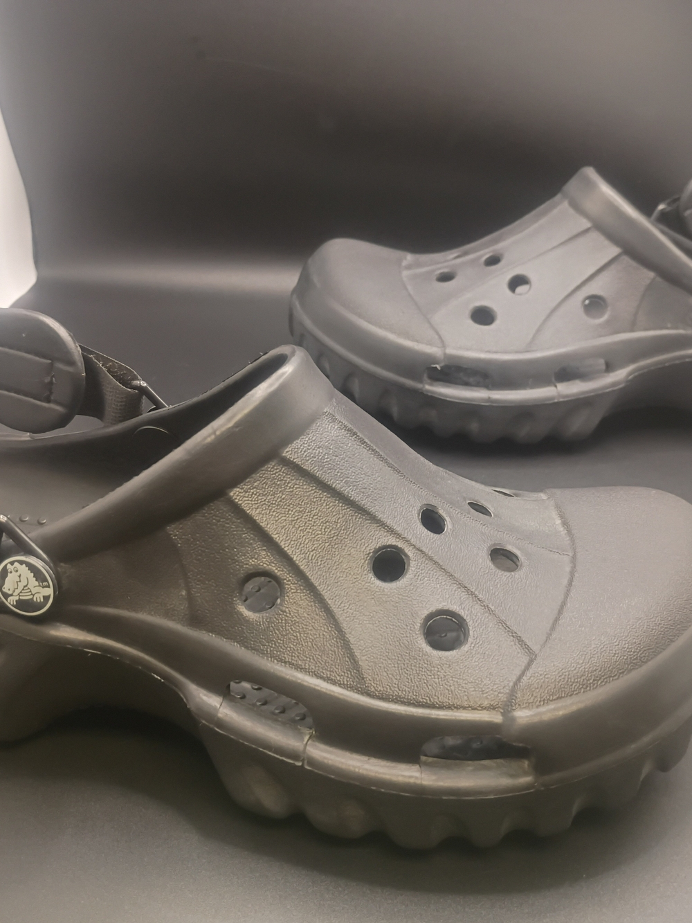Crocs Black Boulder Colorado Clogs Casual Shoes Size Mens 7 comfort strap Wm 9
